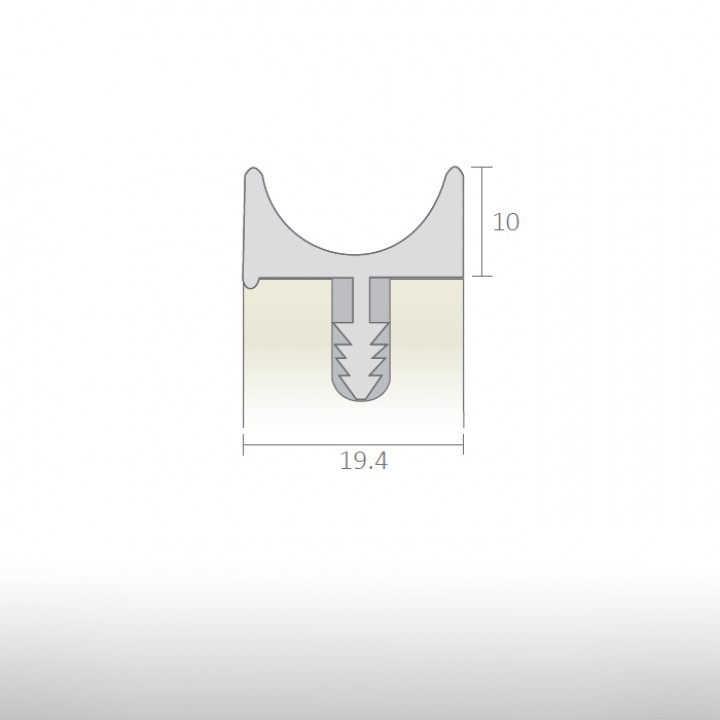 Perfil para gaveta J1A - desenho tecnico