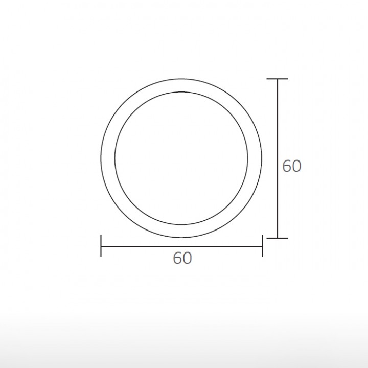 Concha redonda adesiva - 16.527 - desenho técnico