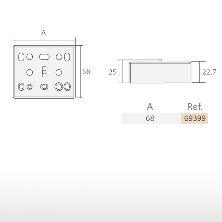Removable spacers kit - technical drawing