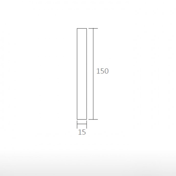 Adhesive rectangular flush pull - 16.554 A