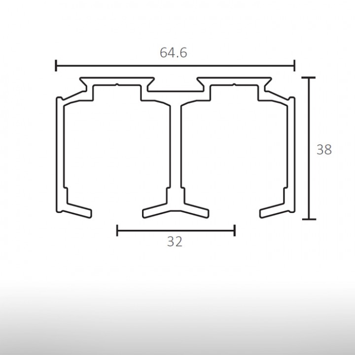 Desenho técnico - Calha de Alumínio OPENSPACE – 11