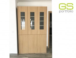 Custom vinyl wardrobe - 6 hinged doors