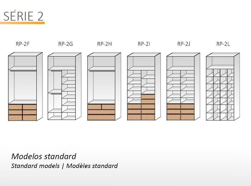 Modelos Standard - Roupeiros Série 2
